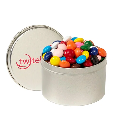 Quarter Quart Round Metal Tin Storage Box — view 6