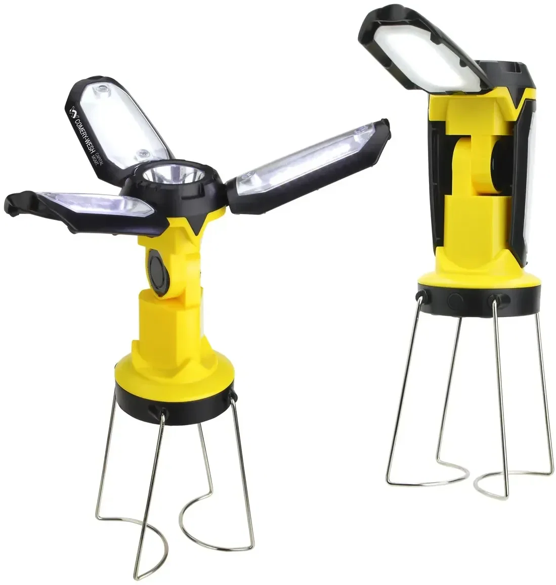 Custom Quasar COB lantern expanded to full height showing branded ABS body, side view