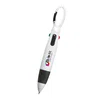 Quatro Carabiner Pen in White With Black