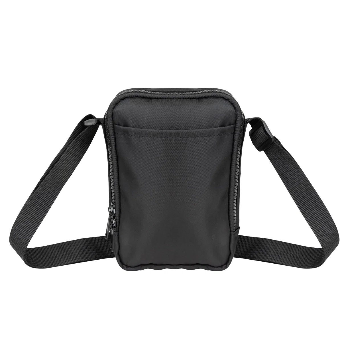 Low-angle view of the rPET sling bag that reveals the overall shape