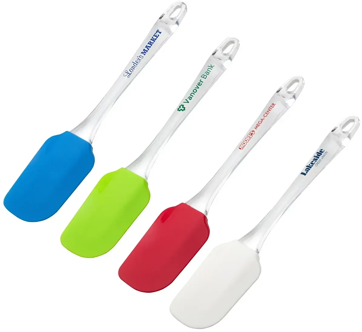 Quick Cook Silicone Spatula, custom branded kitchen spatula with flexible blade and clear handle