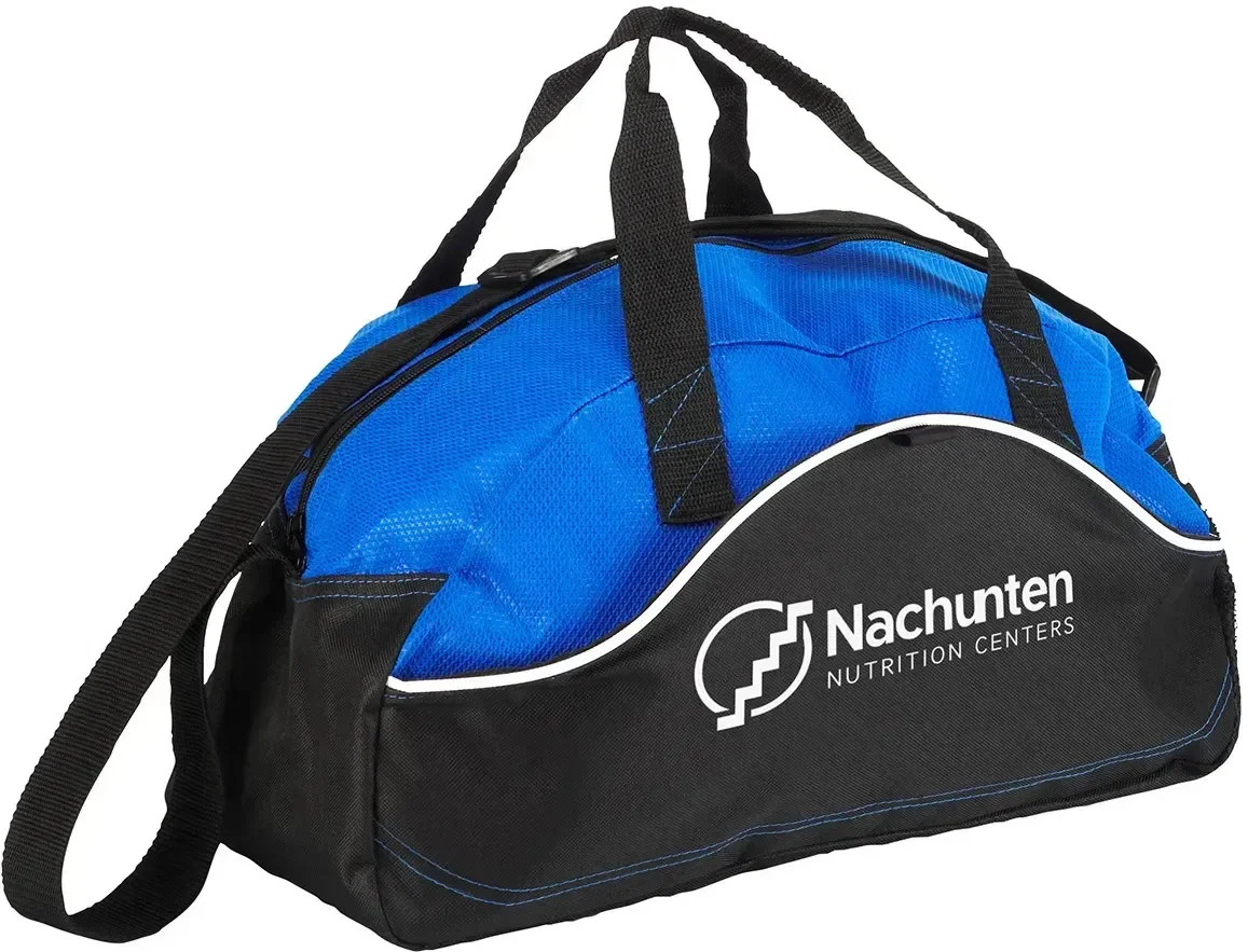 Promotional Quick Kick gym duffel shown in a color option, custom logo bag