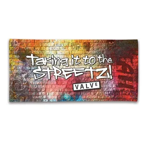 28 x 58 Inch Fiber-Reactive Beach Towel, 100% Cotton Terry Velour