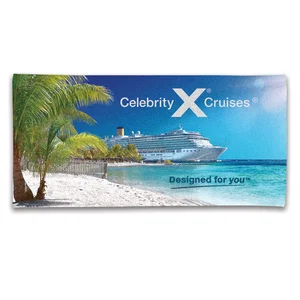 30 x 60 Inch Fiber-Reactive Beach Towel, 100% Cotton Terry Velour