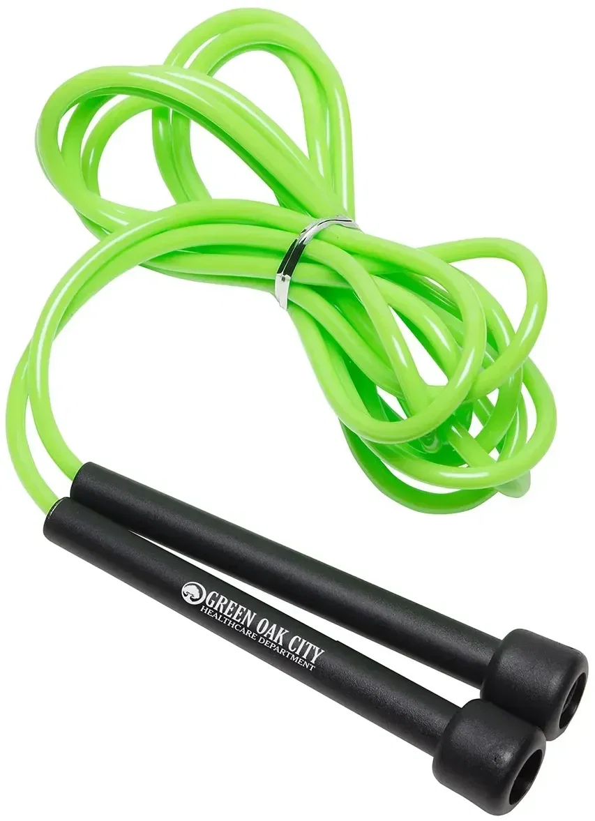 Quick-Speed custom jump rope close-up of the handle and logo imprint area