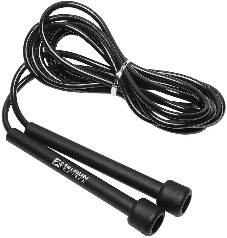 Branded Quick-Speed jump rope angled view showing the adjustable nine-foot cord