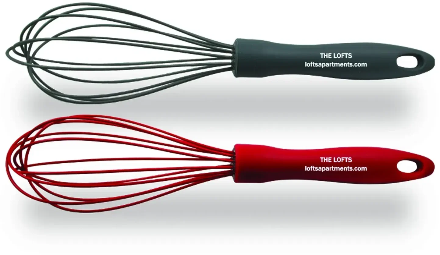 Quick Work Silicone Whisk. Heat-resistant silicone whisk for whipping sauces without scratching cookware, view 2