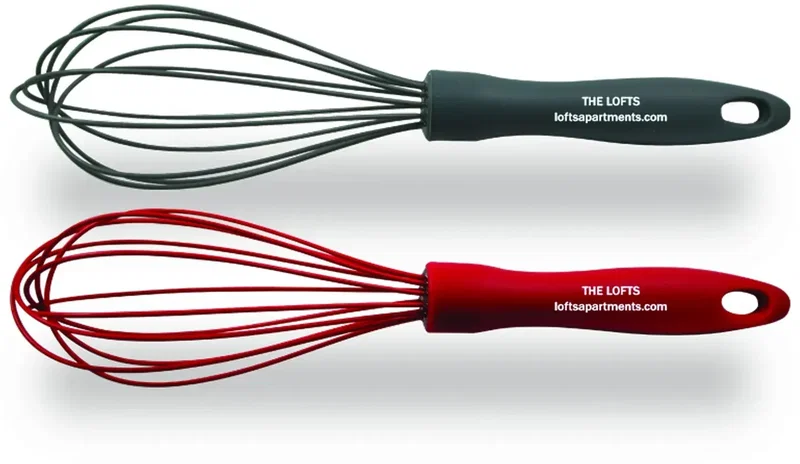 Quick Work Silicone Whisk. Heat-resistant silicone whisk for whipping sauces without scratching cookware, view 2