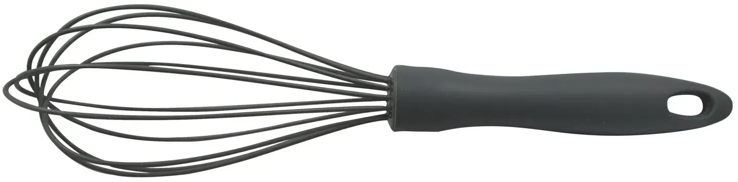 Quick Work Silicone Whisk. Heat-resistant silicone whisk for whipping sauces without scratching cookware, view 3