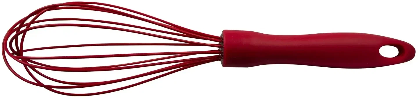 Quick Work Silicone Whisk. Heat-resistant silicone whisk for whipping sauces without scratching cookware, view 4