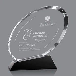 Deep-Beveled Crystal Block Award