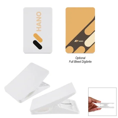 White recycled ABS clip for sealing bags shut