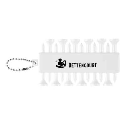 Golf tee set keychain made from recycled plastic
