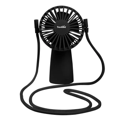 Red version of the compact four inch personal fan
