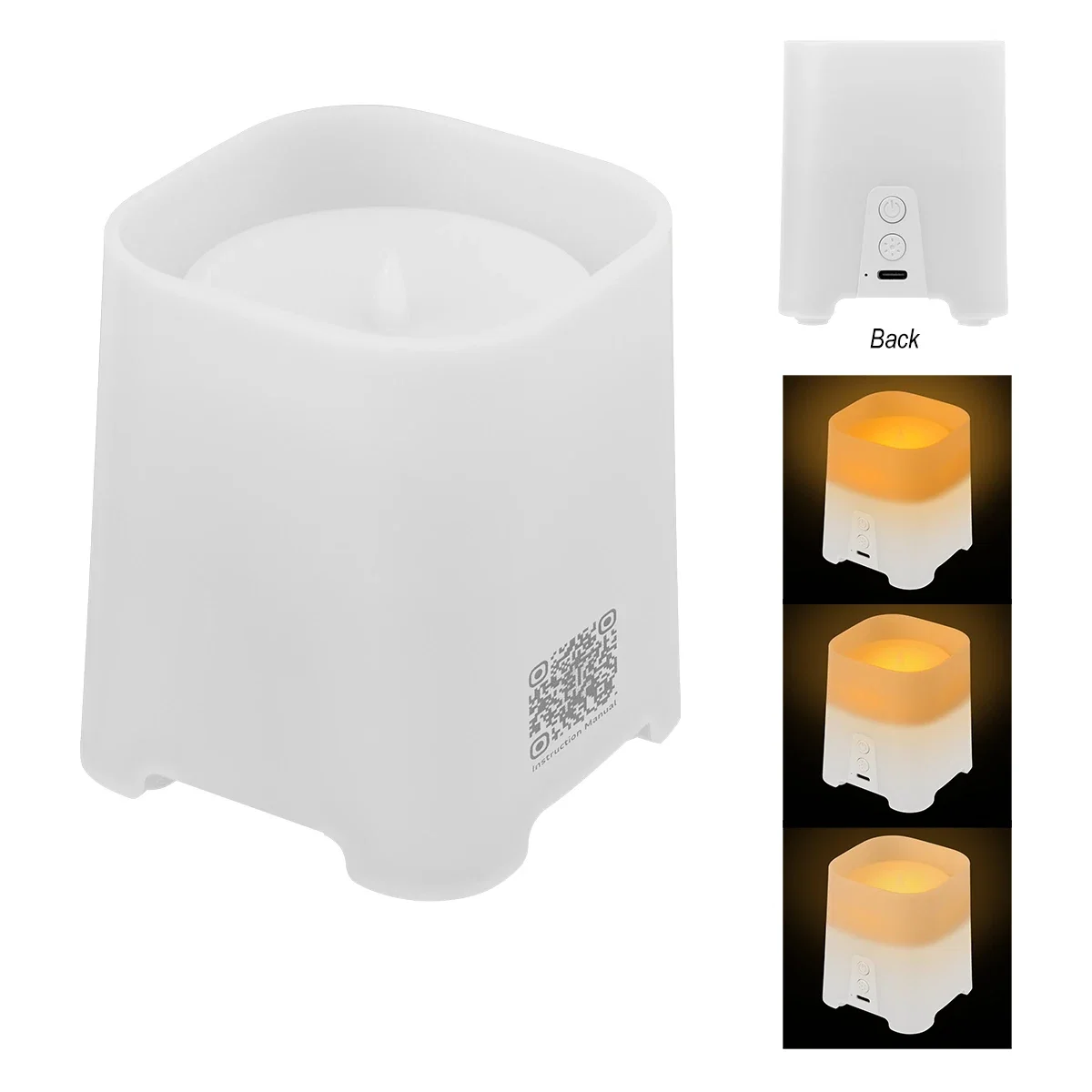 Compact size shown at under four inches tall on a table