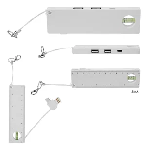 rABS USB & Type-C Hub With Level & Ruler