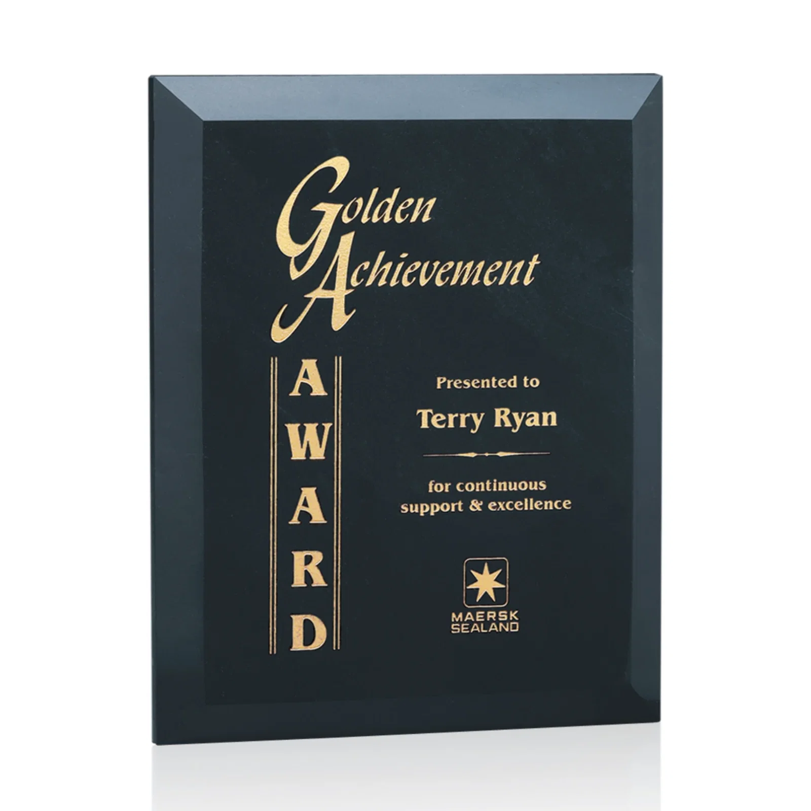 Custom Marble Wall Plaque That Stands on an Easel or Hangs on a Wall for sales achievement awards