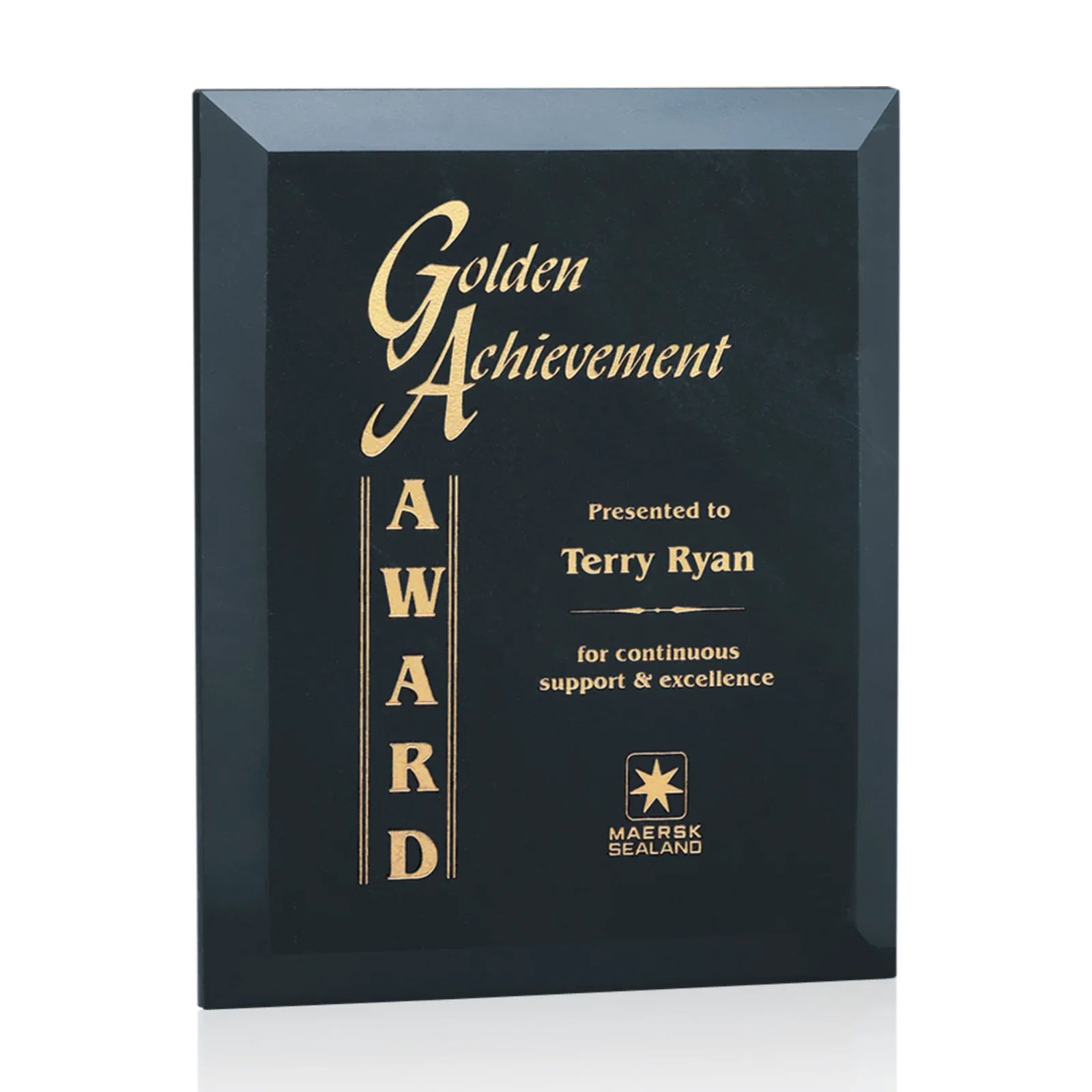 Custom Marble Wall Plaque That Stands on an Easel or Hangs on a Wall for retirement presentations