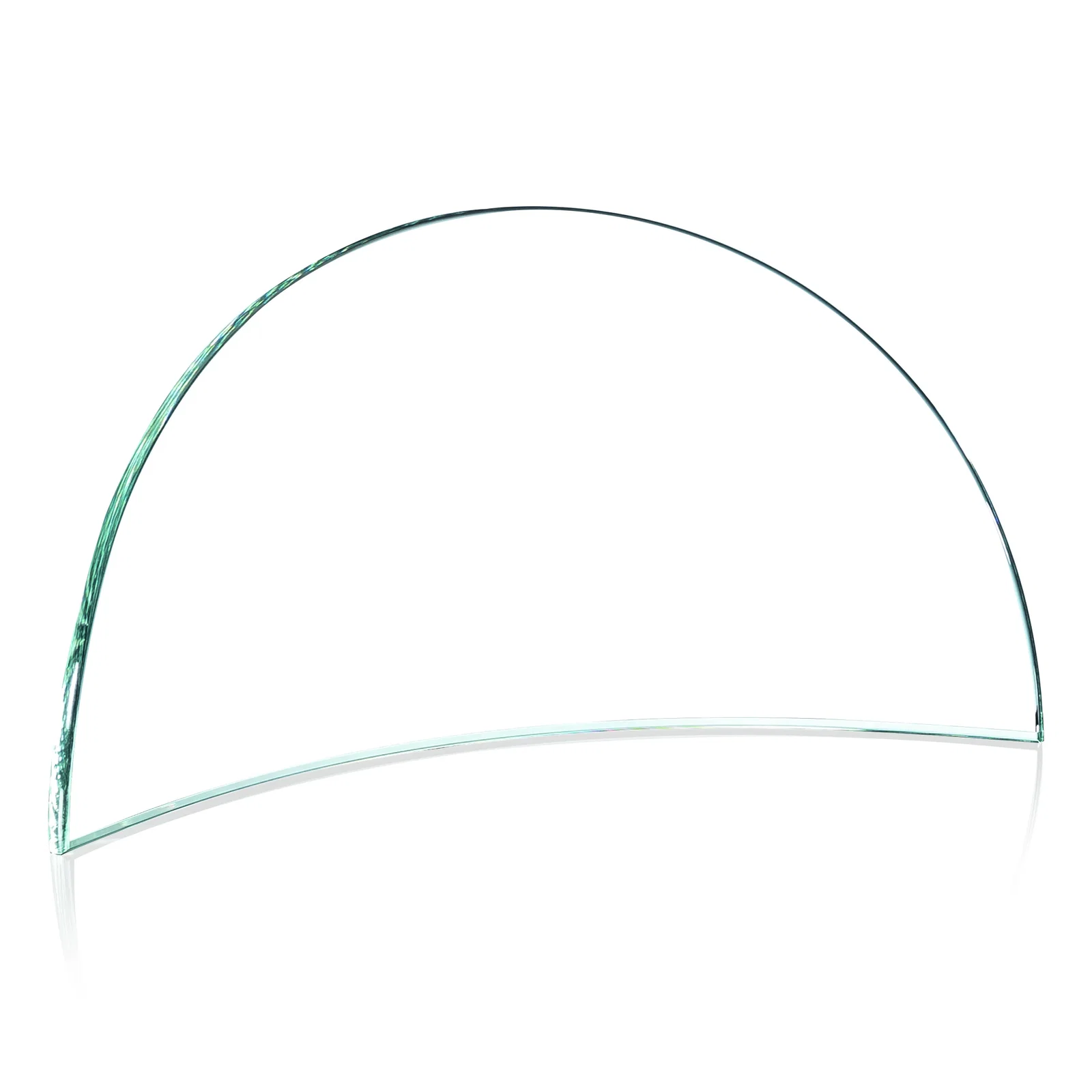 Custom Starfire Crystal Arch Award That Curves Inward on Both Sides, awards for safety achievement programs