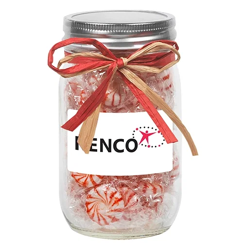Raffia Bow Glass Mason Jars Set of 3 — view 24
