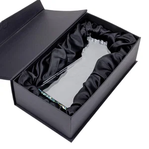 Starfire Crystal Award With a Gold Bull Cutout