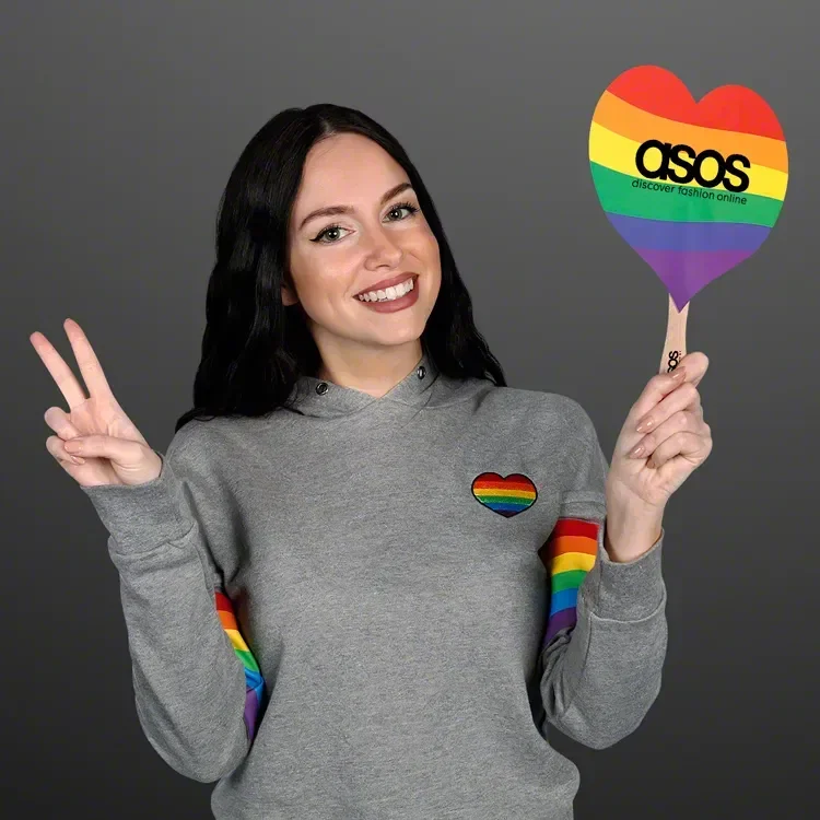 Rainbow Heart Pride Fan (NON-Light Up) — view 3