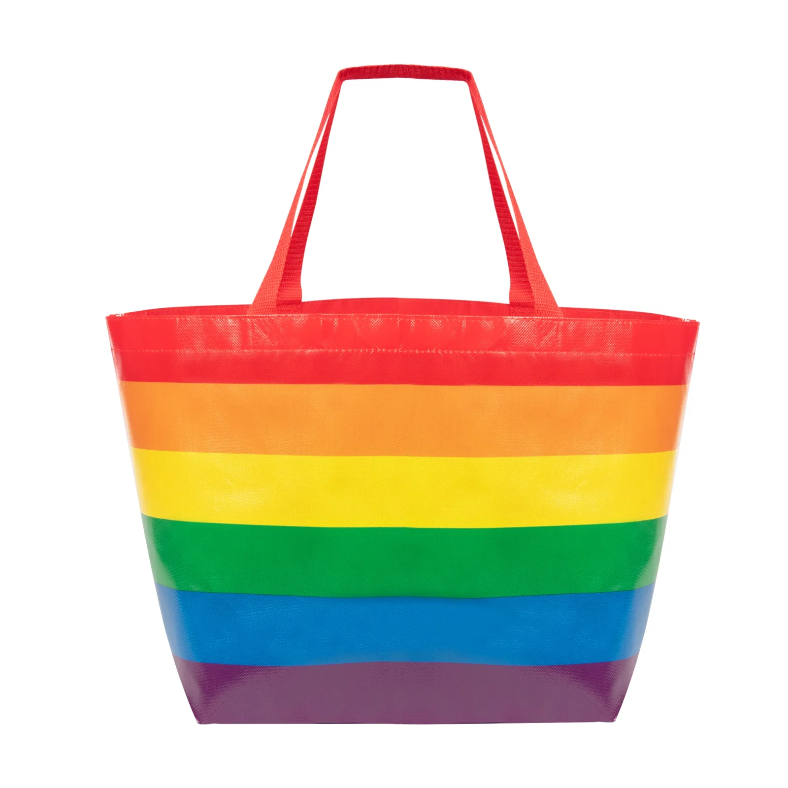 Angled look at the roomy shopper showing its gusseted base