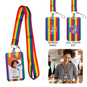Rainbow Lanyard & Badge Holder
