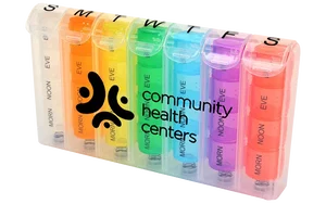 Rainbow Pop-Up Weekly Pill Box