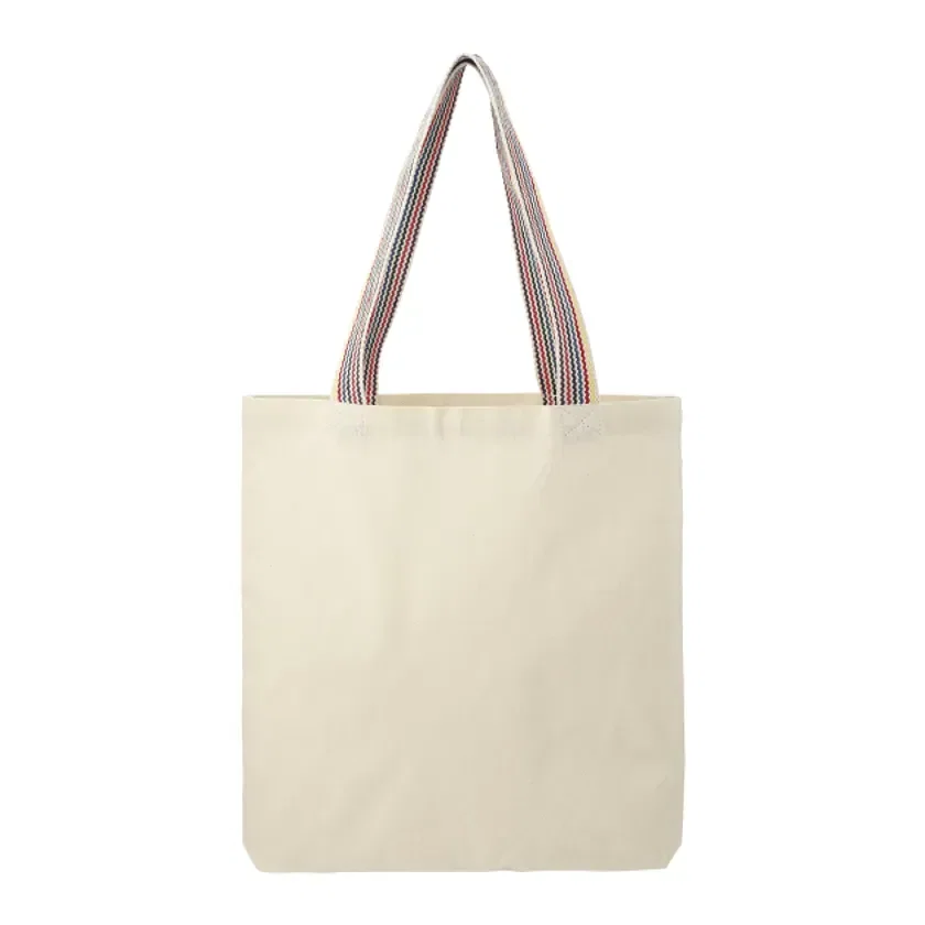 Rainbow Recycled 6oz Cotton Convention Tote — view 4