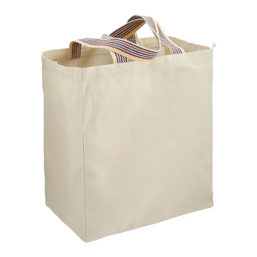 Rainbow Recycled 6oz Cotton Grocery Tote — view 2