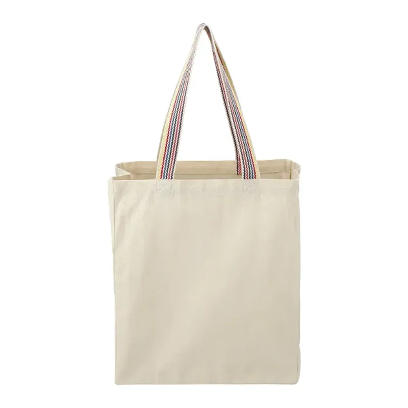 Rainbow Recycled 6oz Cotton Grocery Tote — view 3
