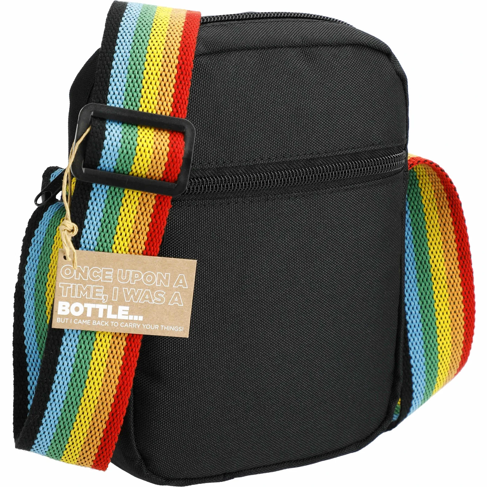 Custom Rainbow RPET Crossbody Tote Bag — view 7