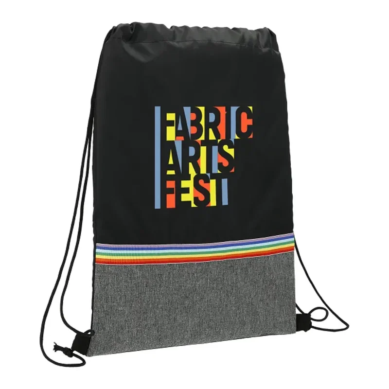 Rainbow RPET Drawstring Bag — view 4