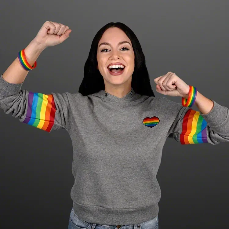 Rainbow Stretch Silicone Bracelets (NON-Light Up) — view 2