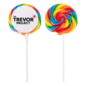 Rainbow Whirly Lollipop (Full Color Label, Individually Wrapped)