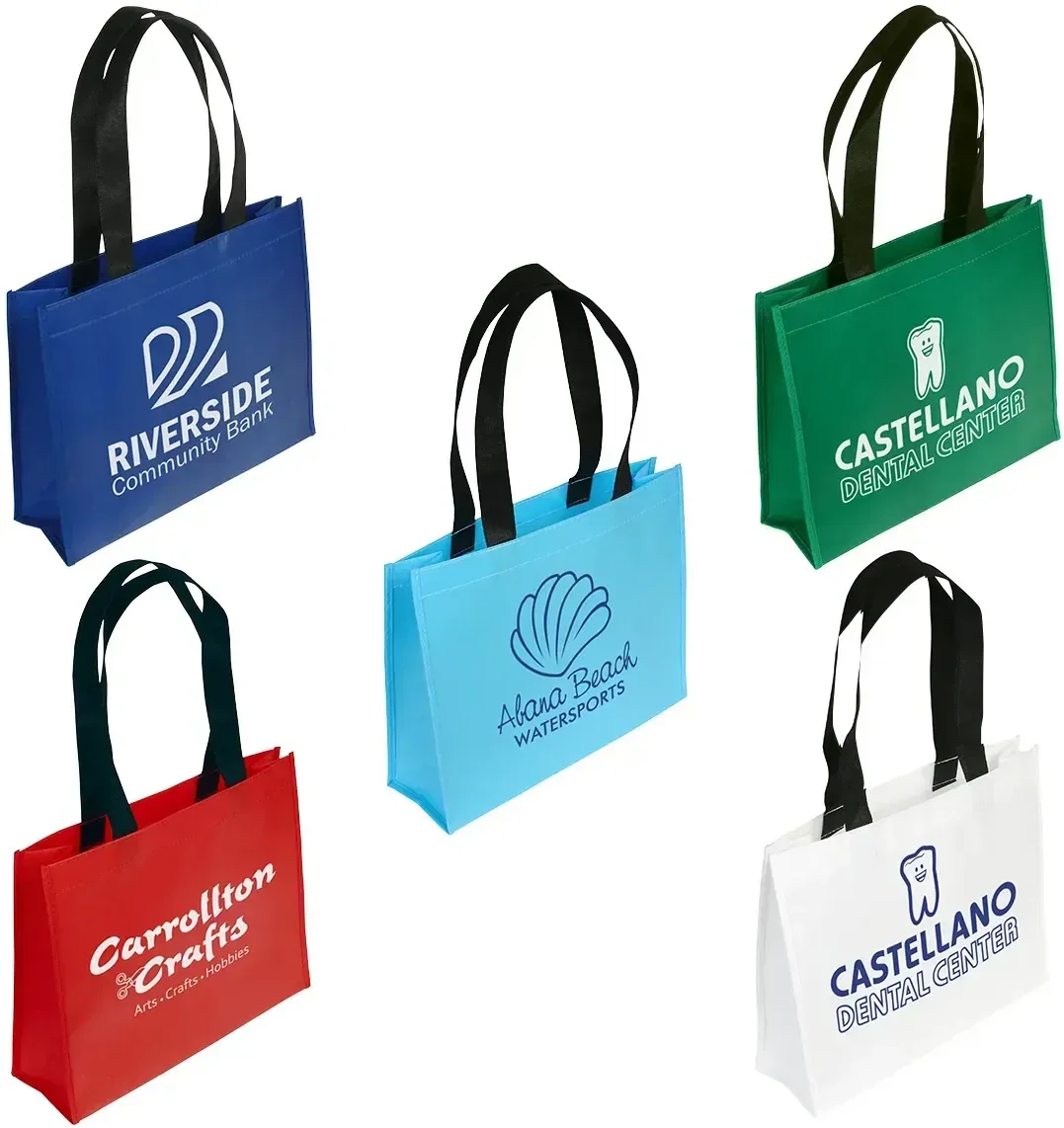 Custom Raindance 100GSM non-woven tote XL size, branded water-resistant shopper front view