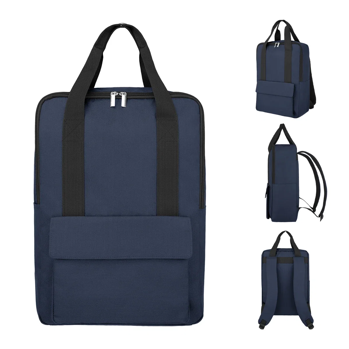 Shoulder straps and back panel viewed from behind