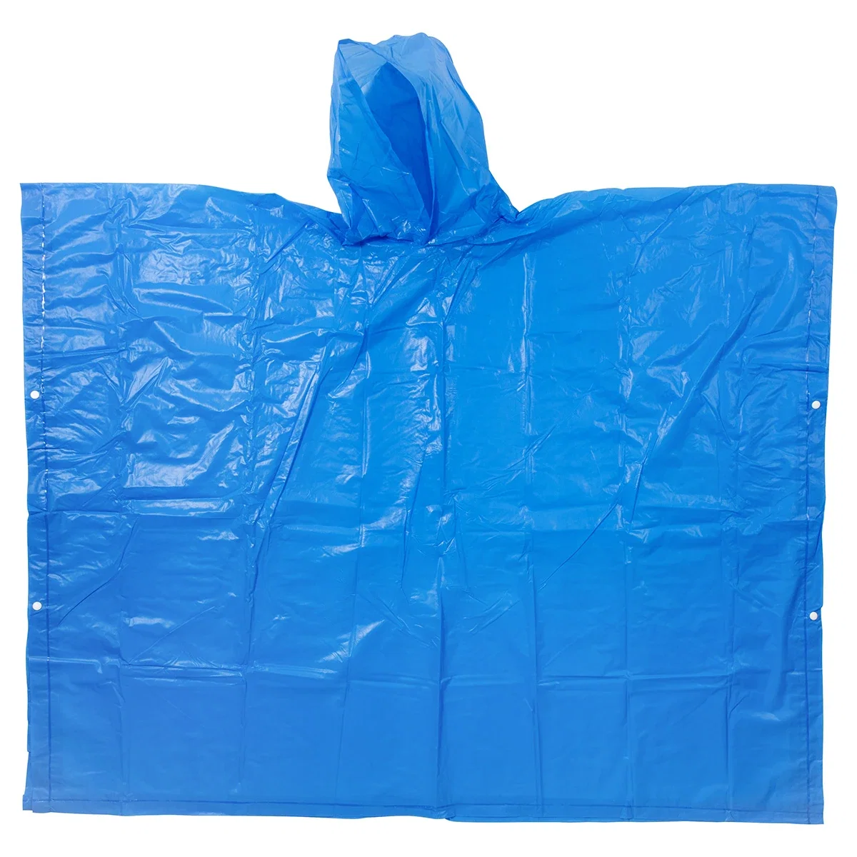 Rainshield PEVA Poncho folded into its compact pouch, promotional poncho packaging shot
