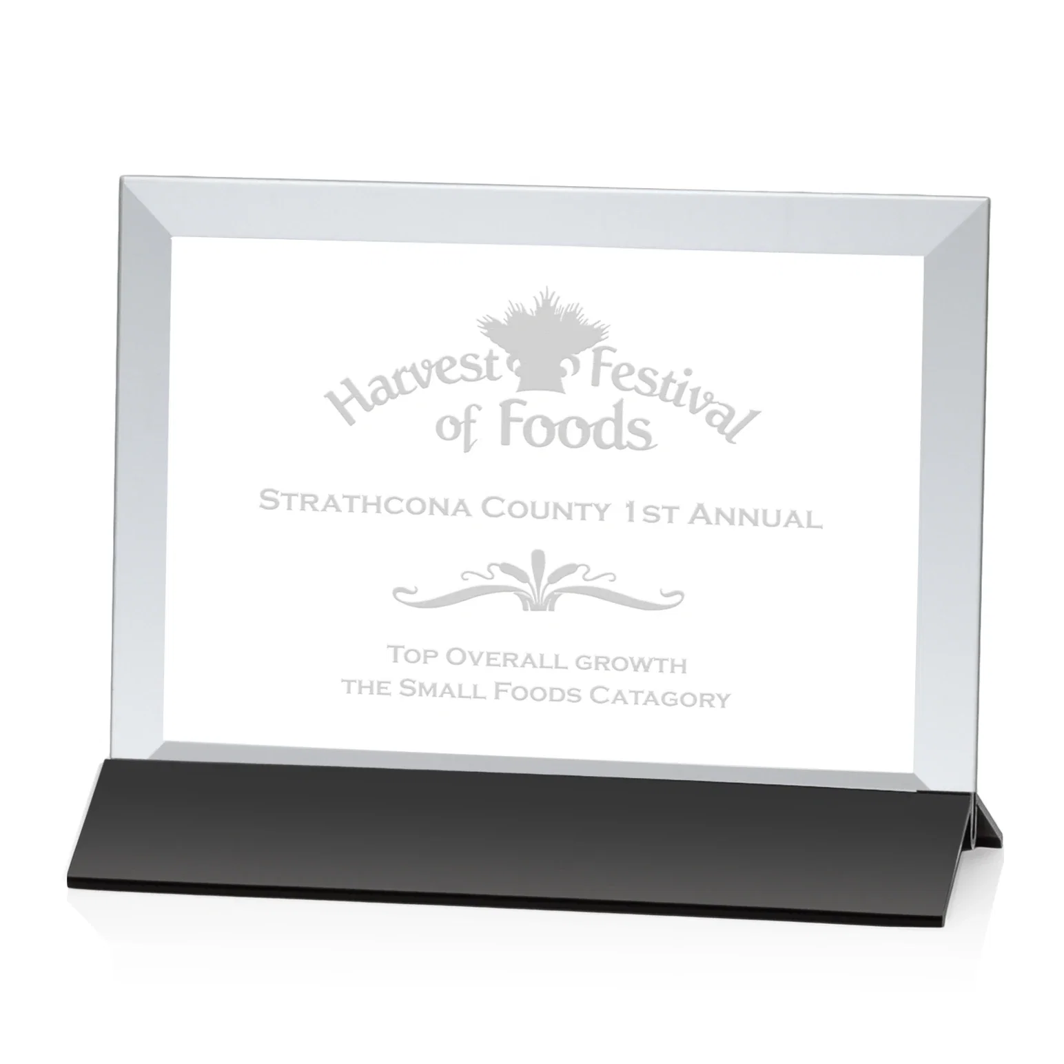 Personalized Starfire Crystal Award, Horizontal Rectangle on Matte Silver Base, awards for graduation ceremonies