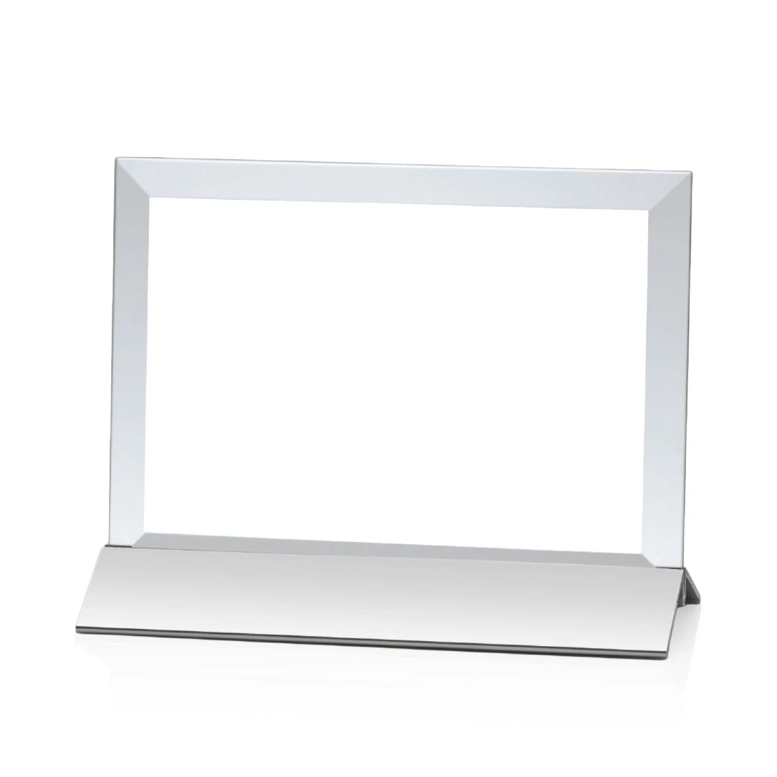 Promotional Starfire Crystal Award, Horizontal Rectangle on Matte Silver Base, awards for retirement presentations
