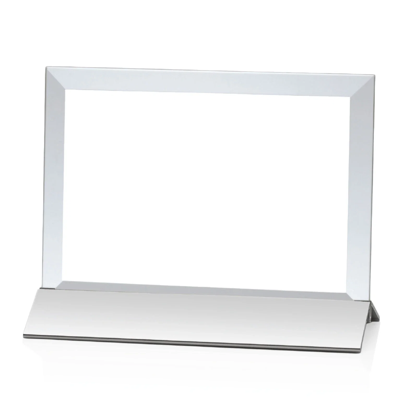 Promotional Starfire Crystal Award, Horizontal Rectangle on Matte Silver Base, awards for graduation ceremonies