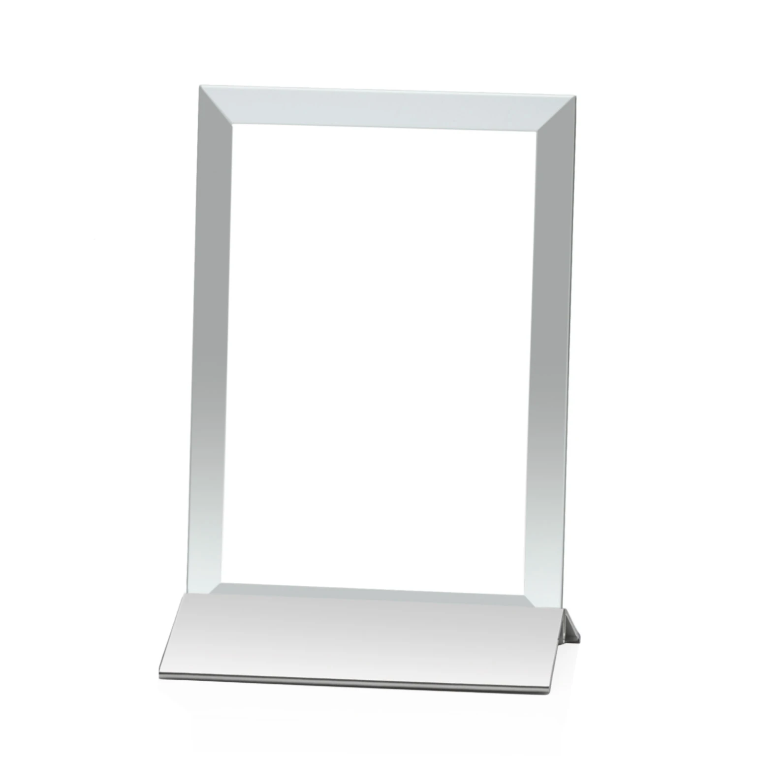 Custom Jade Glass Vertical Award In Silver Aluminum Base for dealer and partner awards