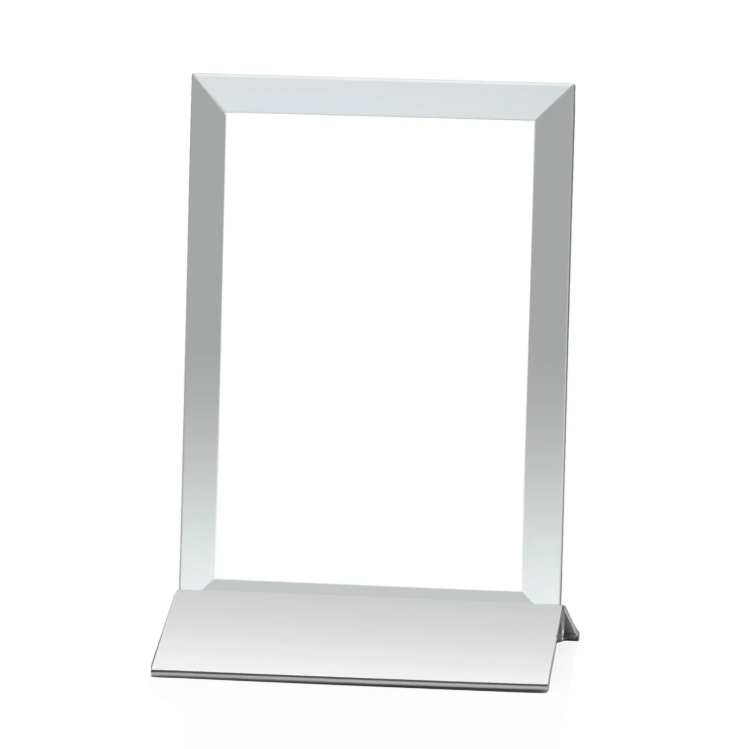 Custom Jade Glass Vertical Award In Silver Aluminum Base for company anniversary events