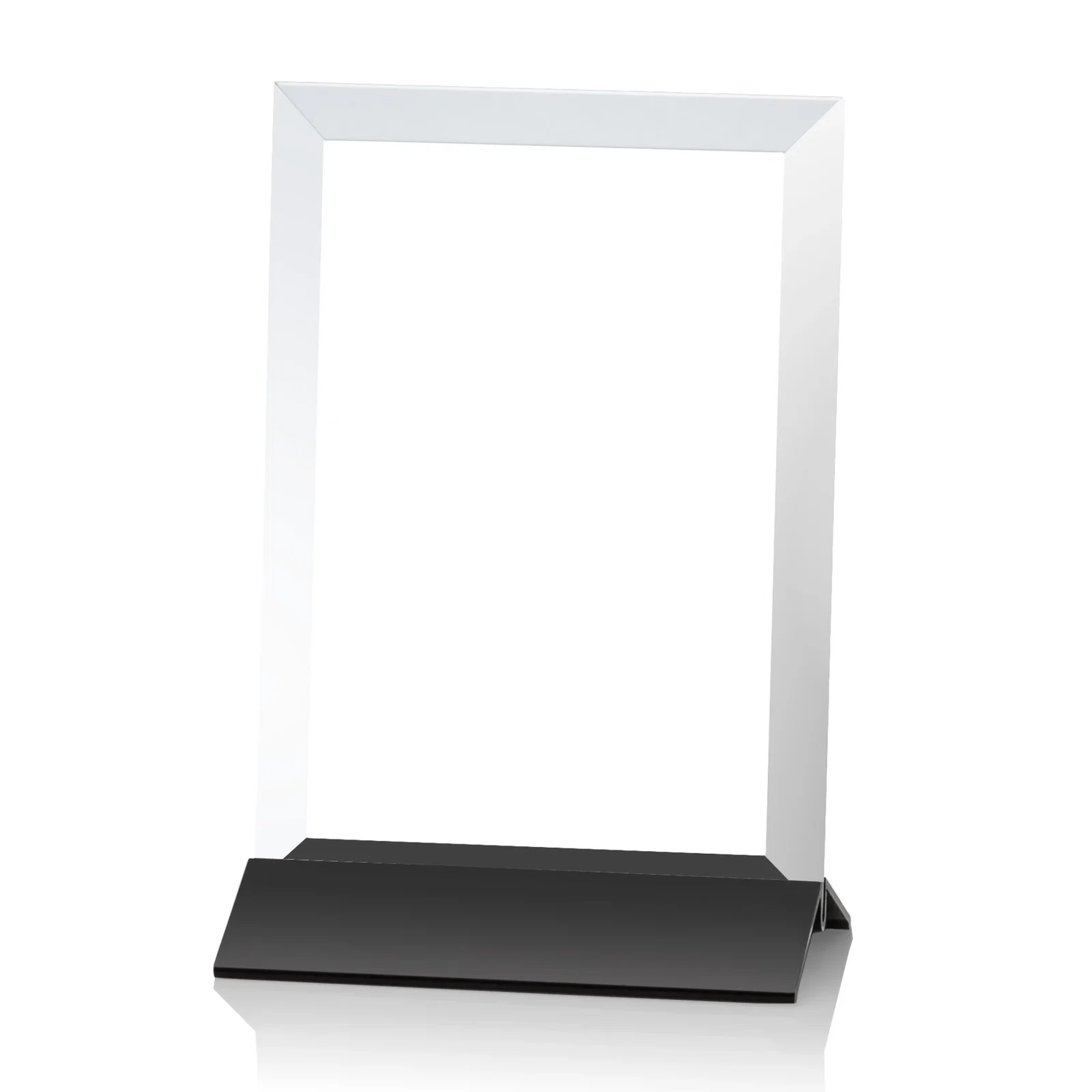 Promotional Starfire Crystal Award, Vertical Rectangle on Matte Silver Base, awards for sales achievement awards
