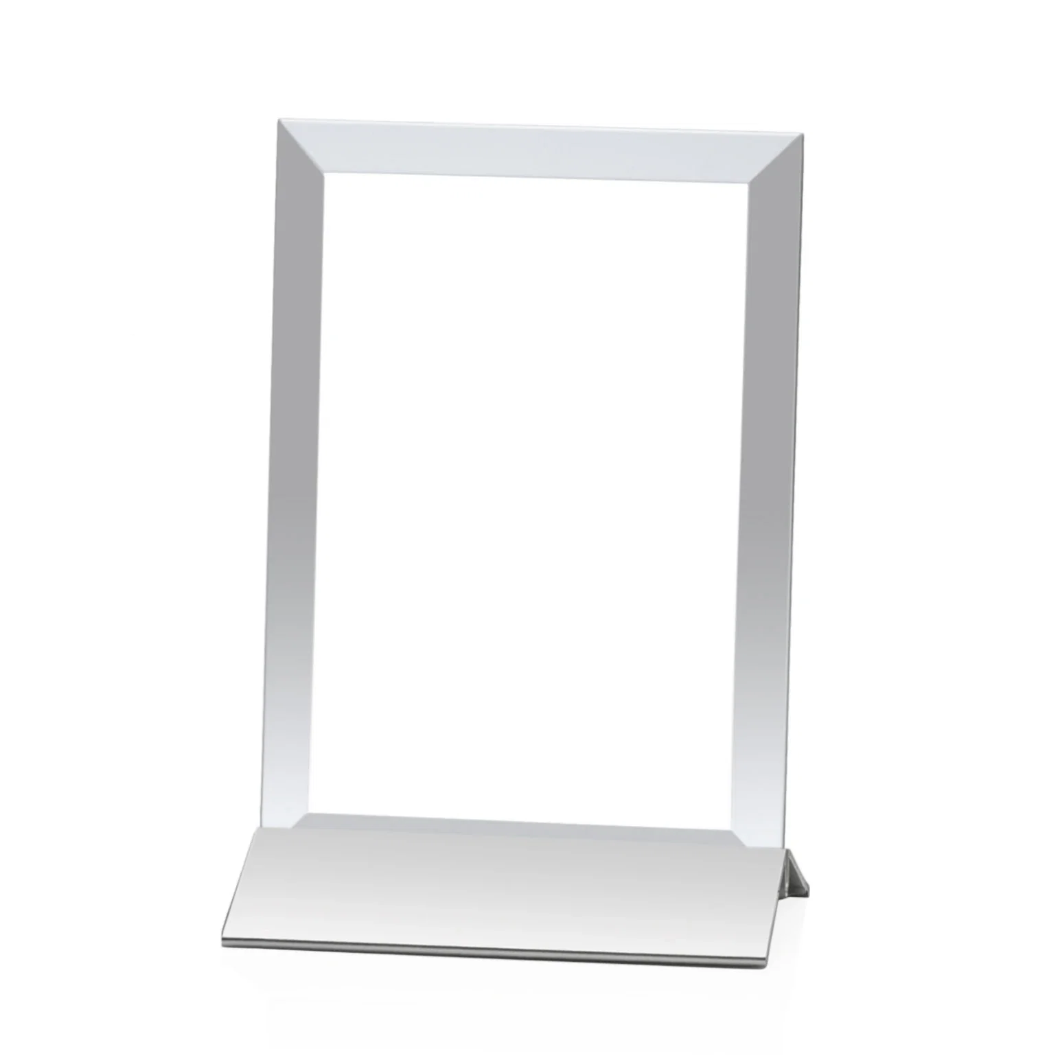 Promotional Starfire Crystal Award, Vertical Rectangle on Matte Silver Base, awards for retirement presentations