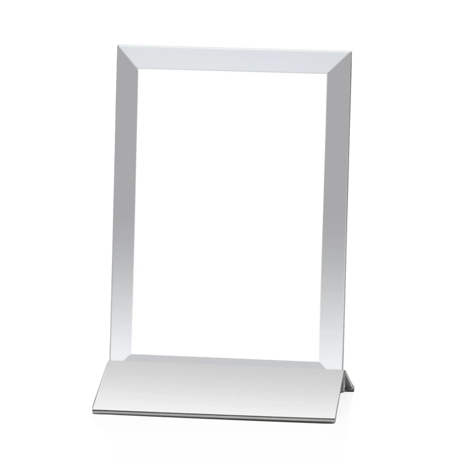 Promotional Starfire Crystal Award, Vertical Rectangle on Matte Silver Base, awards for team milestone celebrations