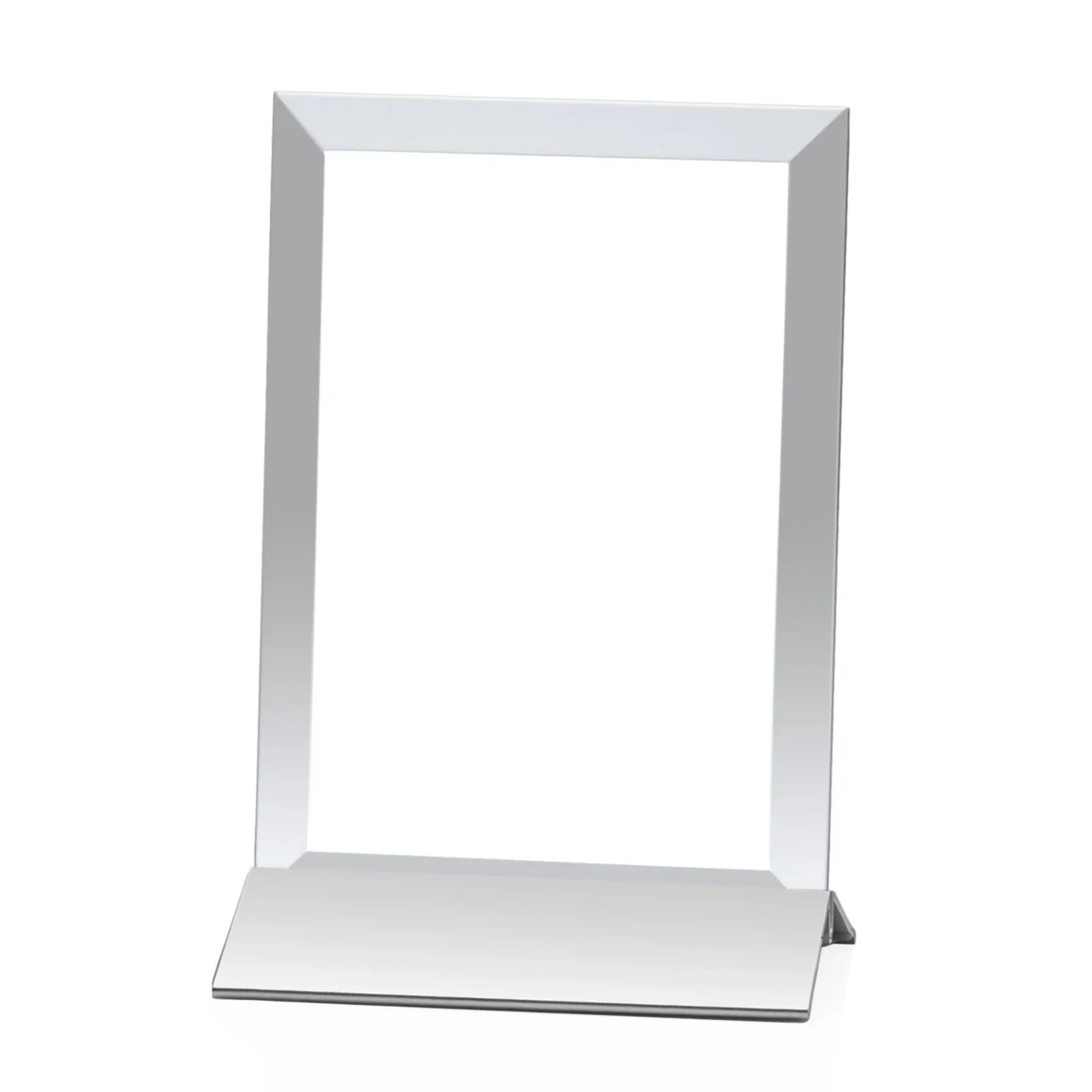 Promotional Starfire Crystal Award, Vertical Rectangle on Matte Silver Base, awards for donor appreciation