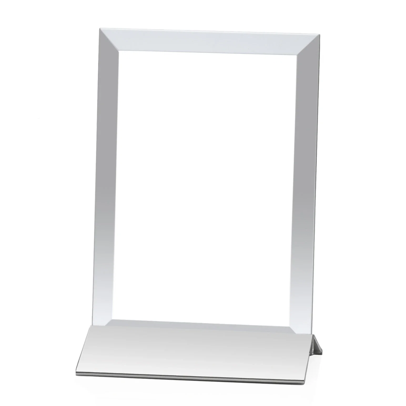 Promotional Starfire Crystal Award, Vertical Rectangle on Matte Silver Base, awards for graduation ceremonies