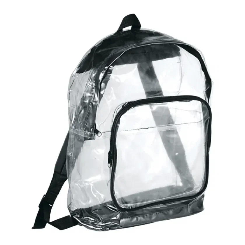 Custom Clear Rally Backpack with Zippered Compartments — view 3